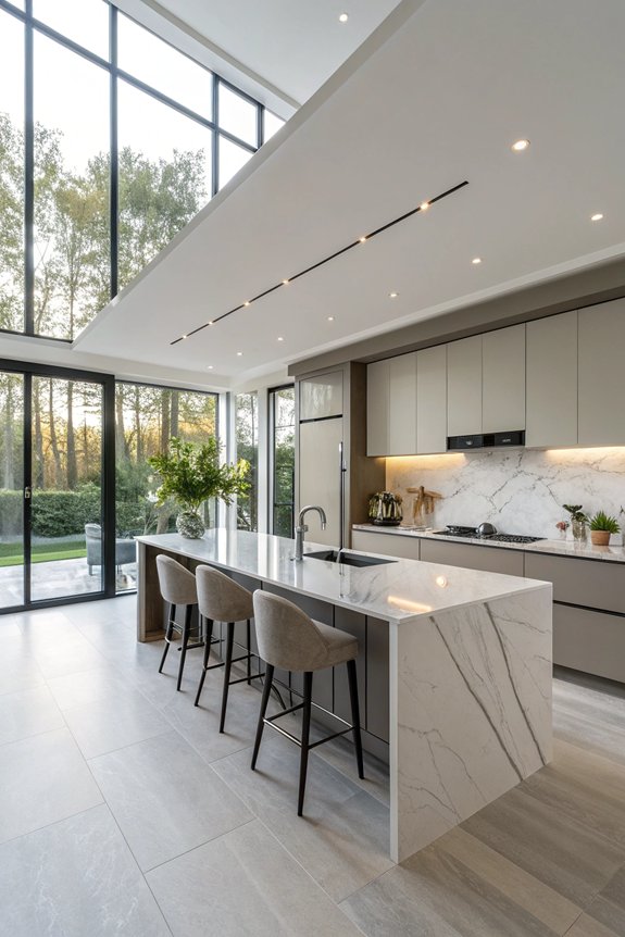 open spacious kitchen design