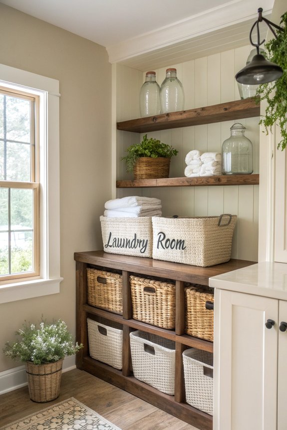 organized diy laundry station