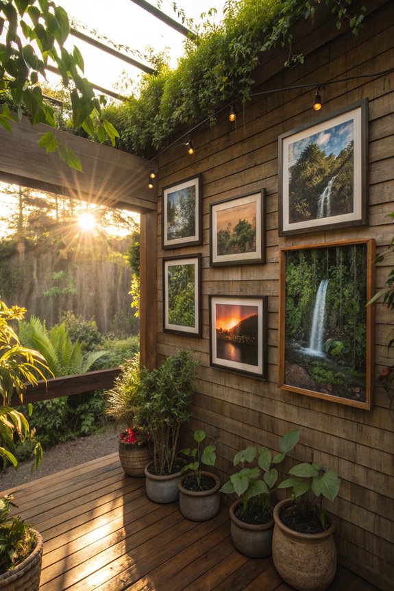 outdoor photo display ideas