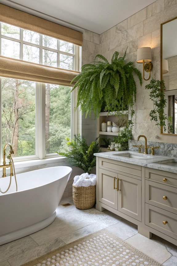 plants for bathroom serenity