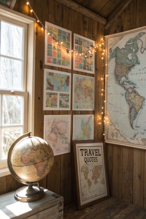 repurposed maps for decor