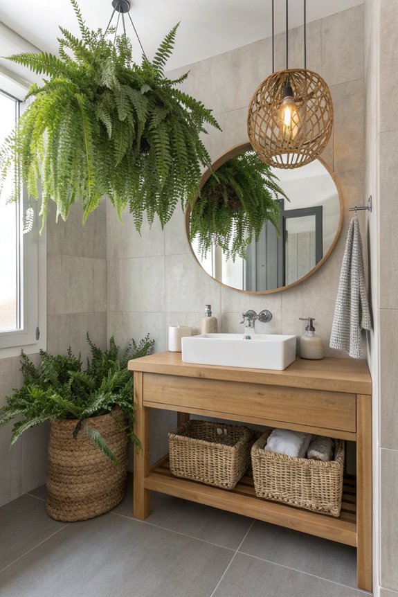 revitalize tiny bathroom greenery
