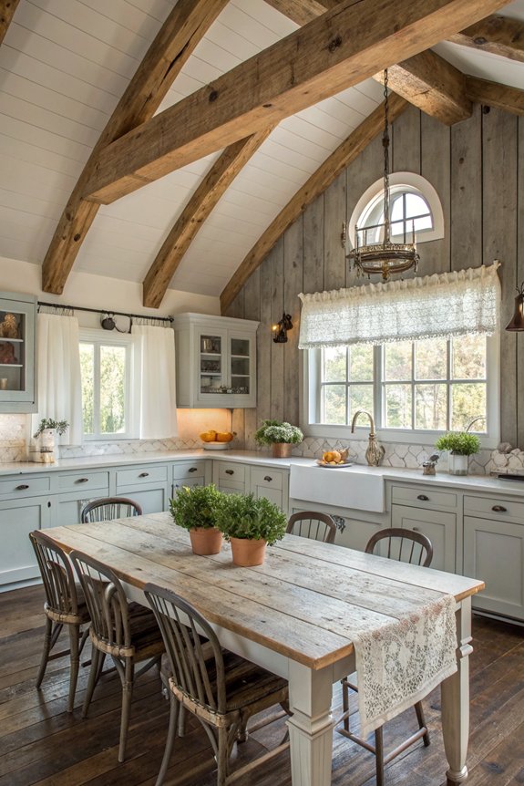rustic farmhouse kitchen charm