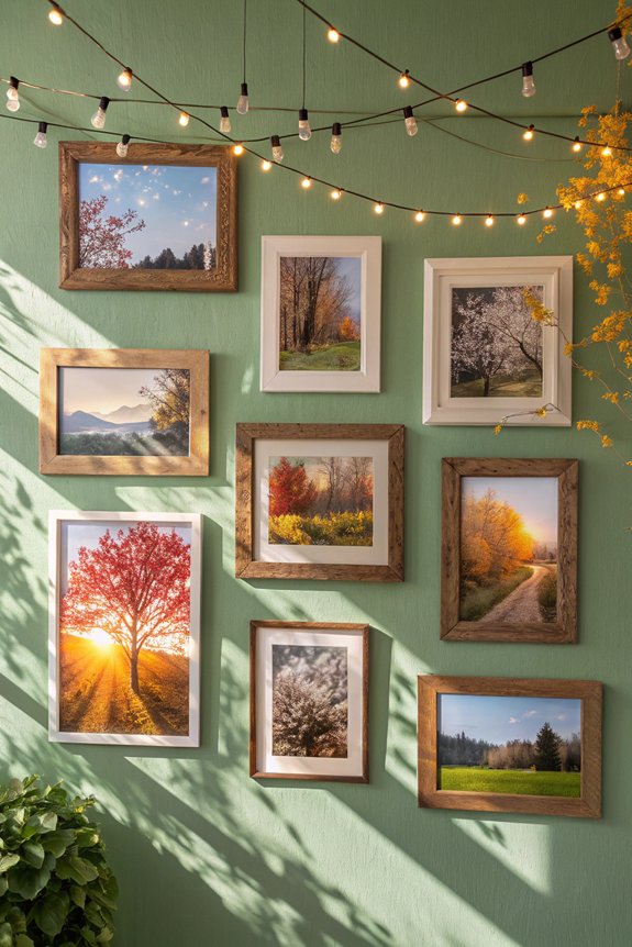 seasonal photo wall transformation