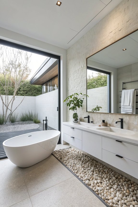 serene minimalist bathroom design