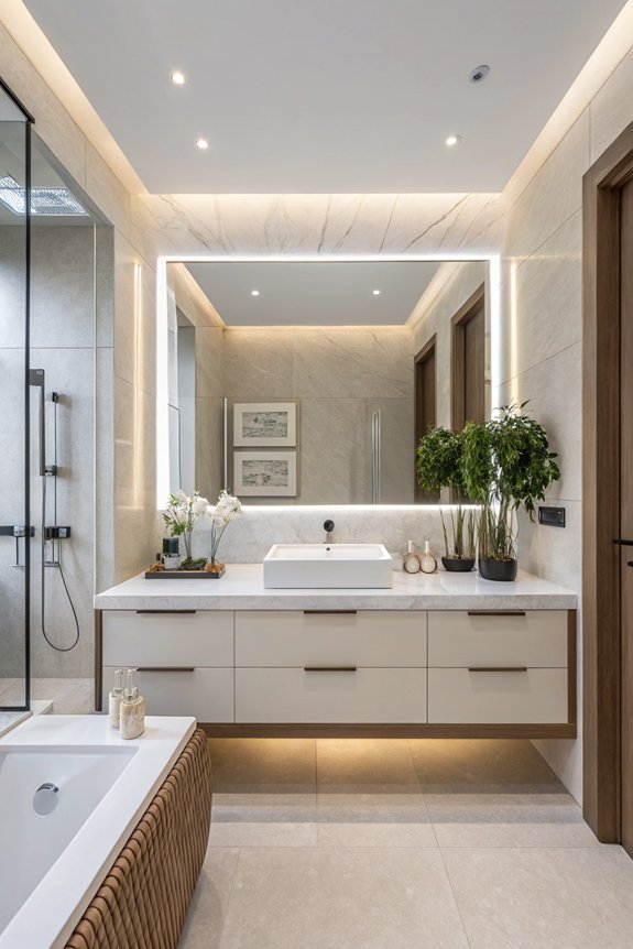 sleek floating vanity essentials