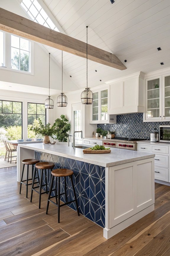 statement backsplash as centerpiece