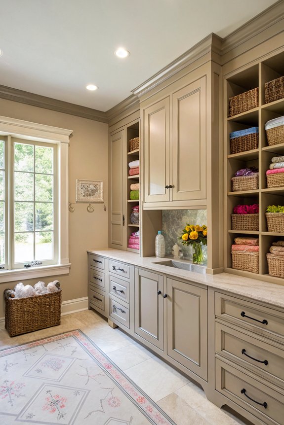 stylish custom laundry cabinets
