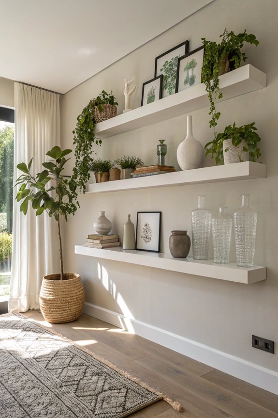 stylish floating shelf storage