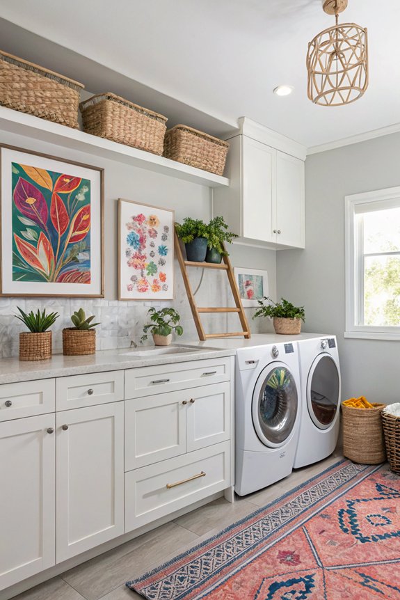 stylish laundry room decor