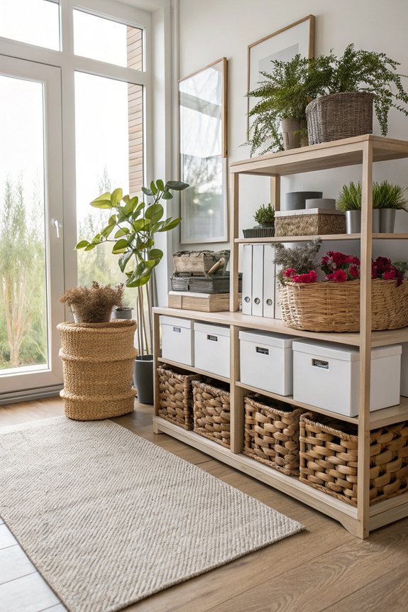 stylish storage solutions enhance organization