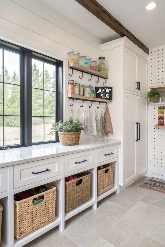 stylish utility room storage