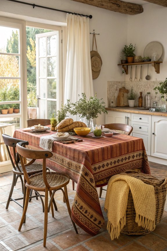 textiles enhance kitchen warmth