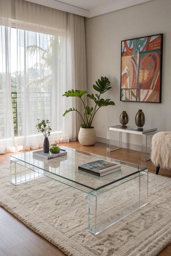 transparent elements for spaciousness