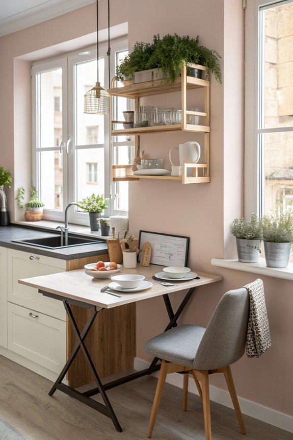 versatile fold down dining table