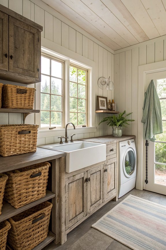 vintage baskets add charm