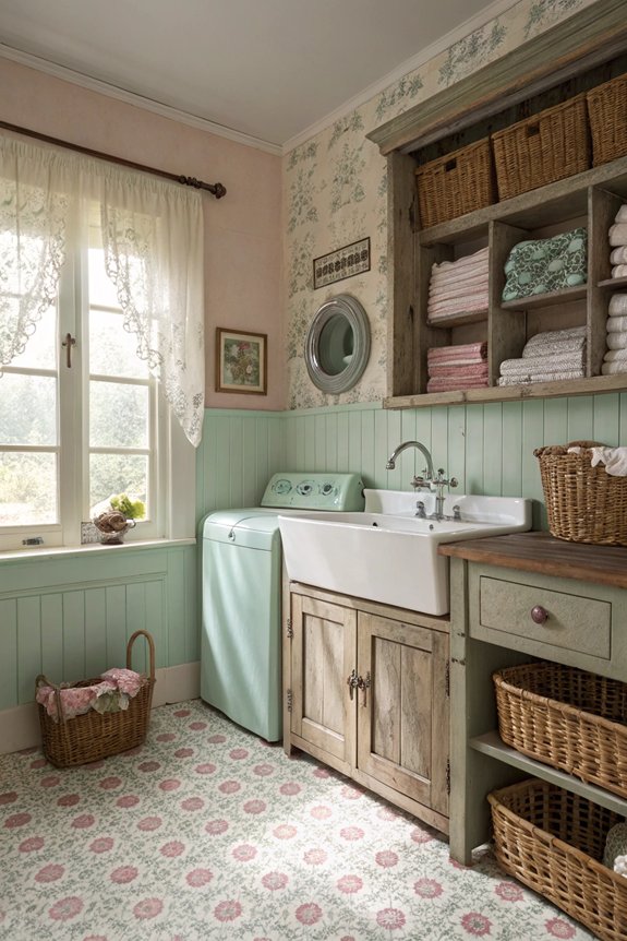 vintage charm in laundry