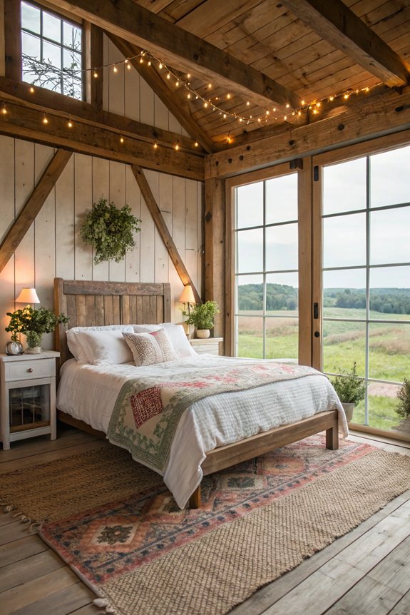 warm rustic bedroom elements