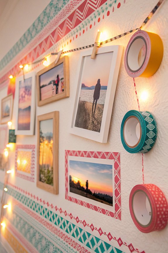 washi tape photo display